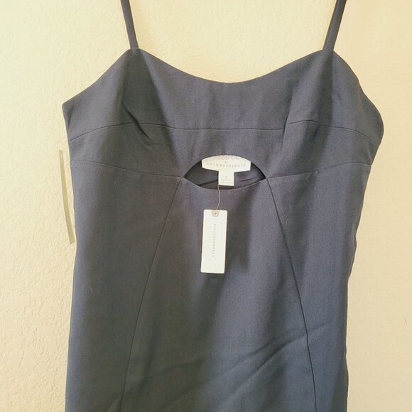 Anthropologie Mare Mare Cut Out Navy Shift Mini Dress Womens Size Small Nwt - Picture 2 of 10